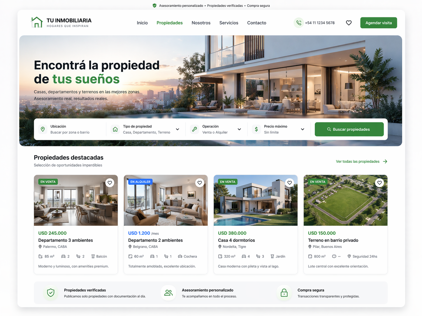 Sitio inmobiliario